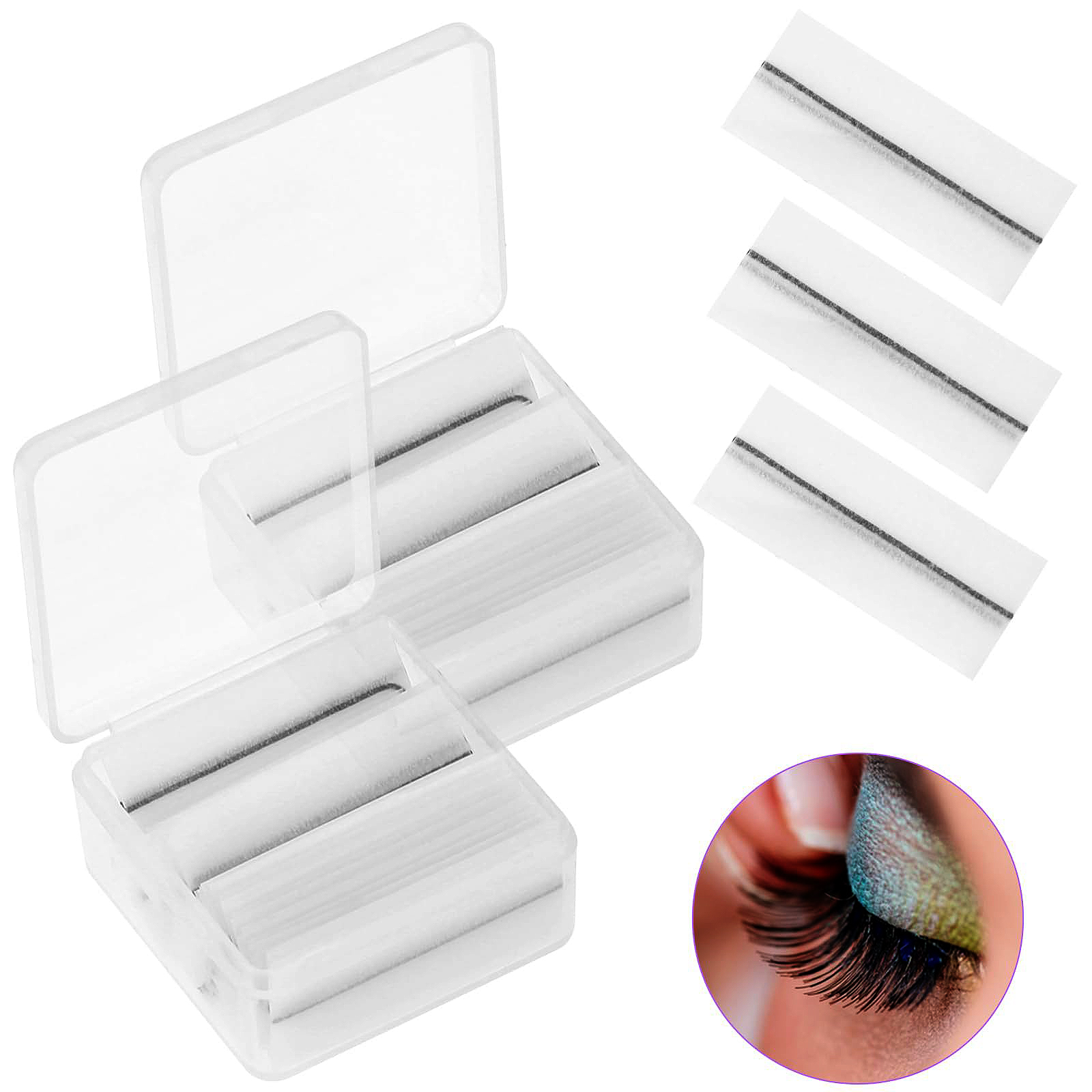 80PCS Eyelash Adhesive Strips, - Glue Stick Pack recension och pris