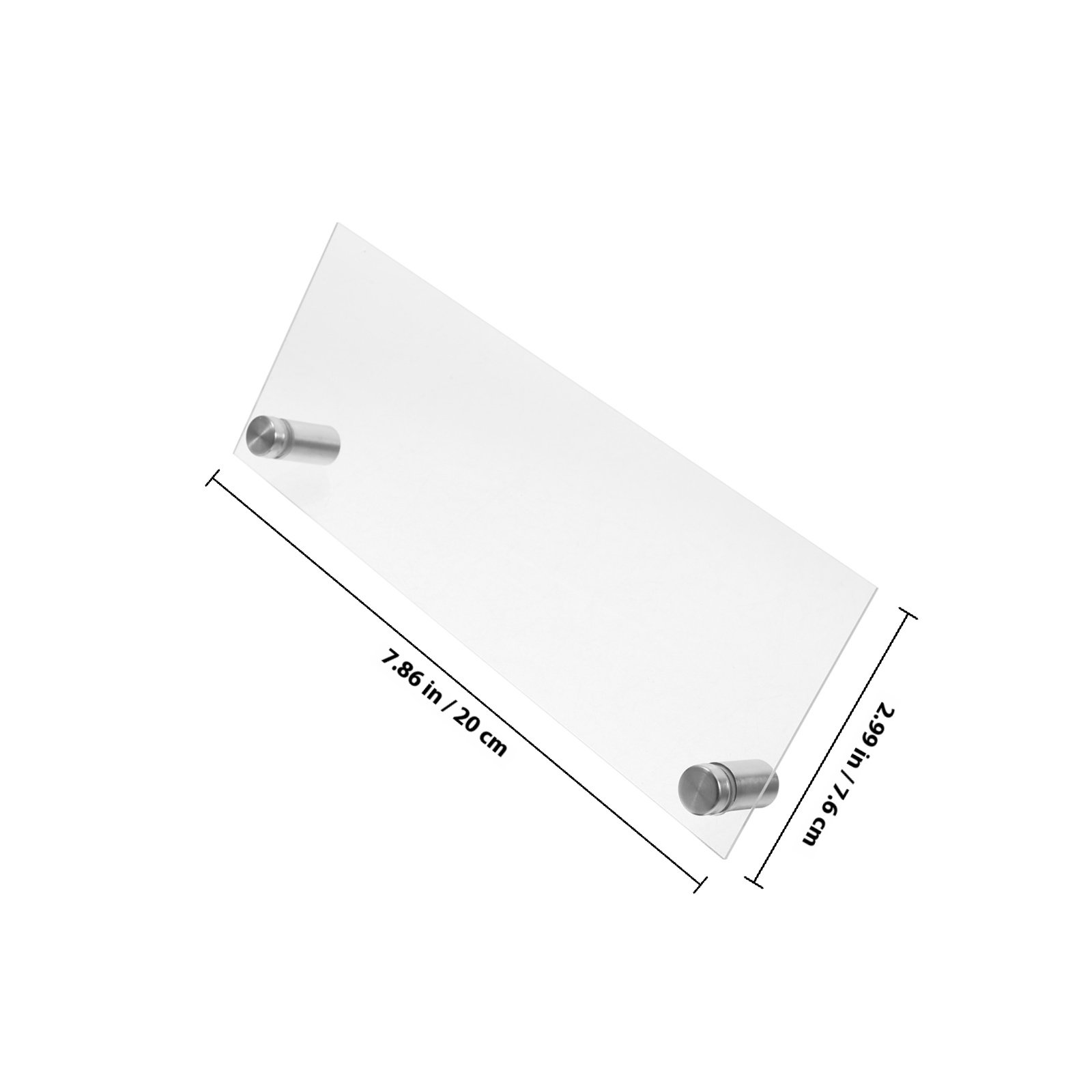Blank Clear Acrylic Name Plate - Desk Name Plate recension och pris