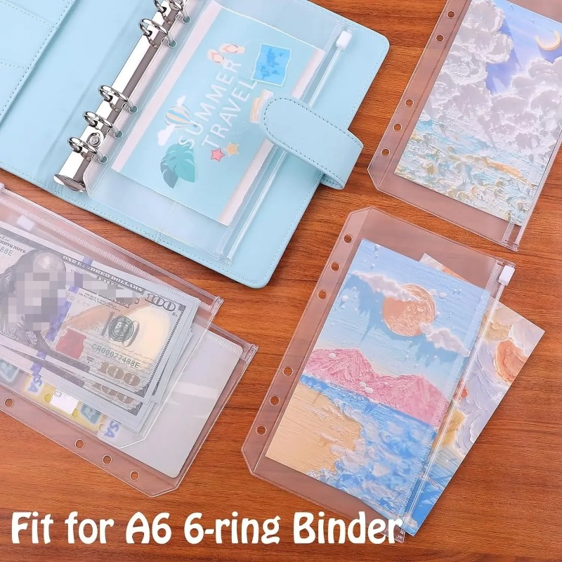10PCS PVC Binder Pocket Cash E - Portfolio Folder Zip recension och pris
