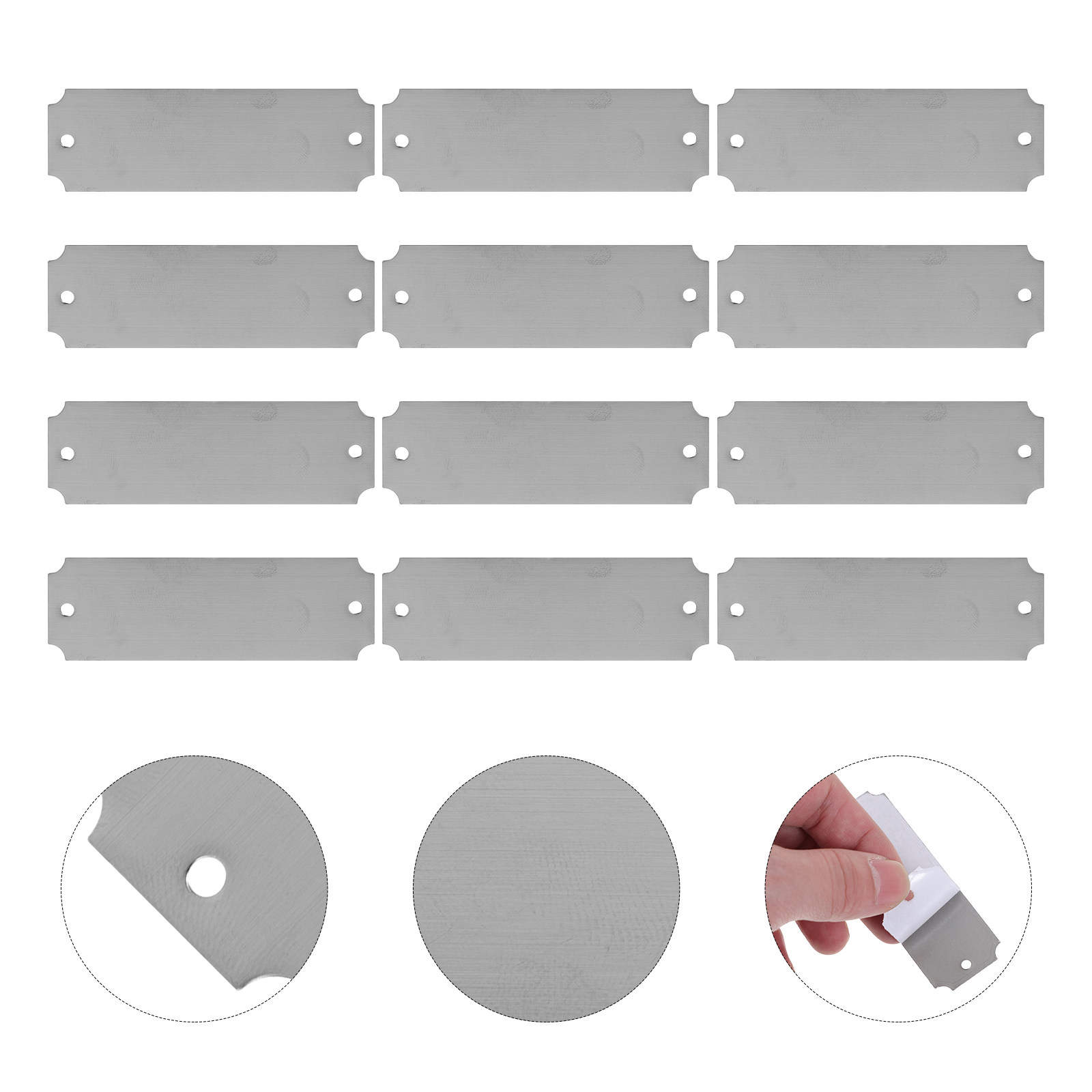 12pcs Engraving Blank Tags Sta - Desk Name Plate recension och pris