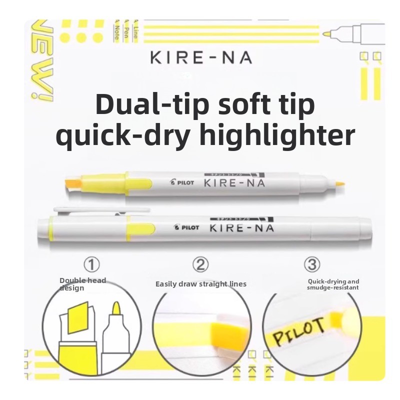 PILOT KIRE-NA Highlighter Pen  - Highlighter Set Pastel recension och pris
