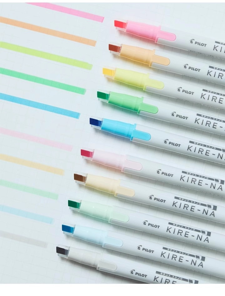 PILOT KIRE-NA Highlighter Pen  - Highlighter Set Pastel recension och pris