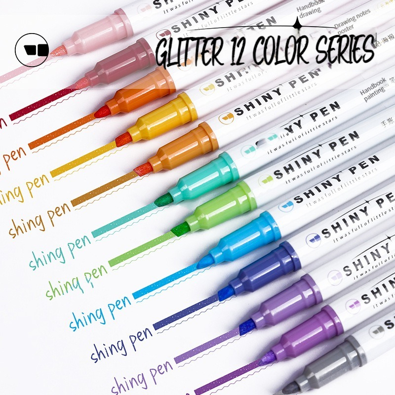 4 Colors/Set Glitter Highlight - Highlighter Set Pastel recension och pris