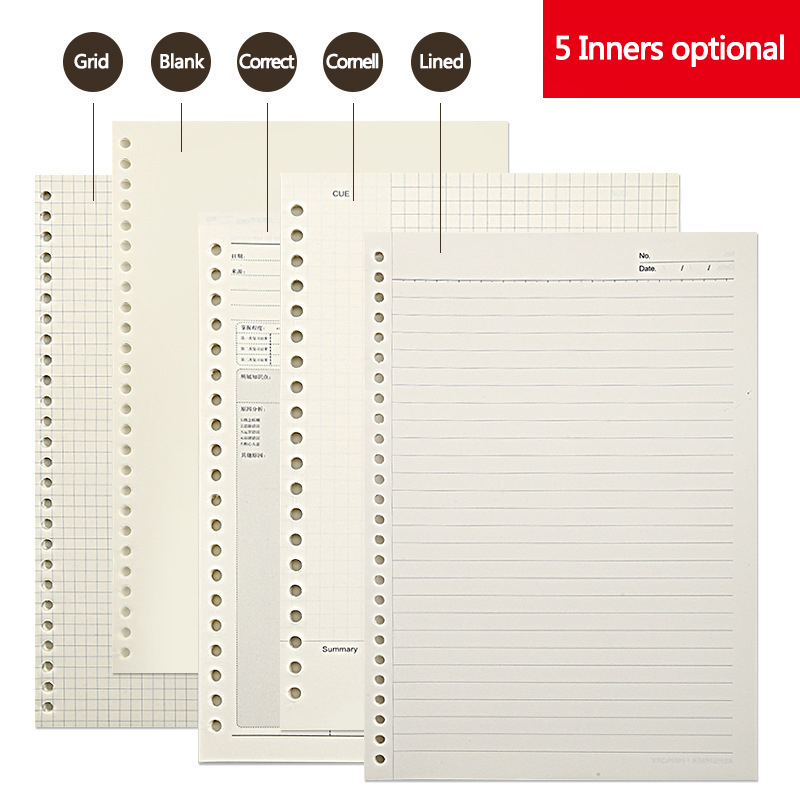 A5 B5 Line Grid 20Holes Loose- - Notebook Dotted A5 recension och pris