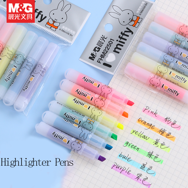 M&G Highlighter Marker Angled  - Highlighter Set Pastel recension och pris