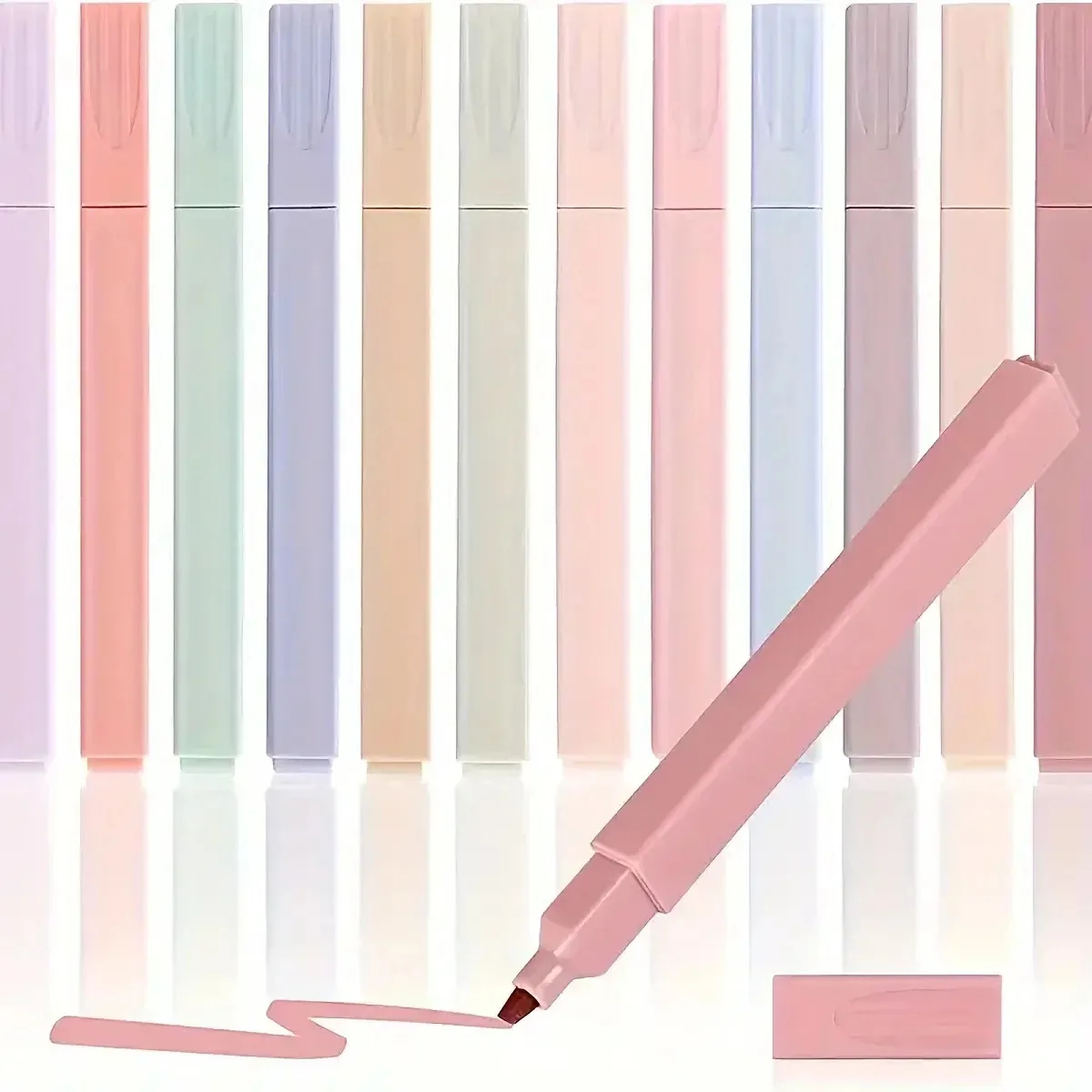 12Pcs Colorful Aesthetic Highl - Highlighter Set Pastel recension och pris