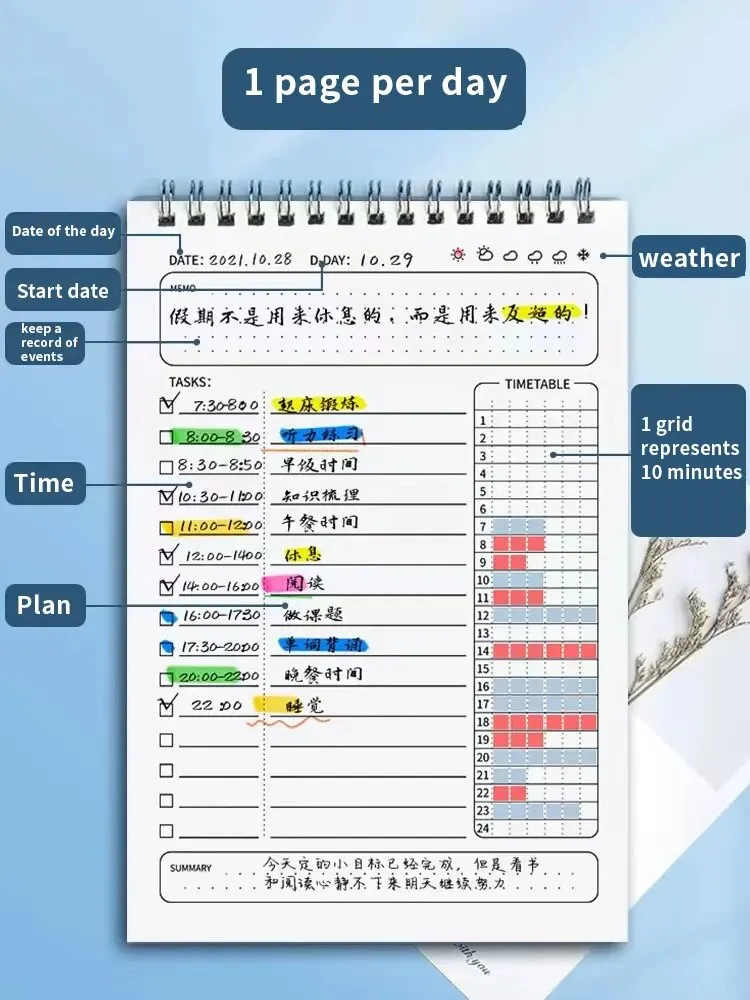 1pc Planner Agenda Spiral A5 N - Office Stationery Supply List recension och pris
